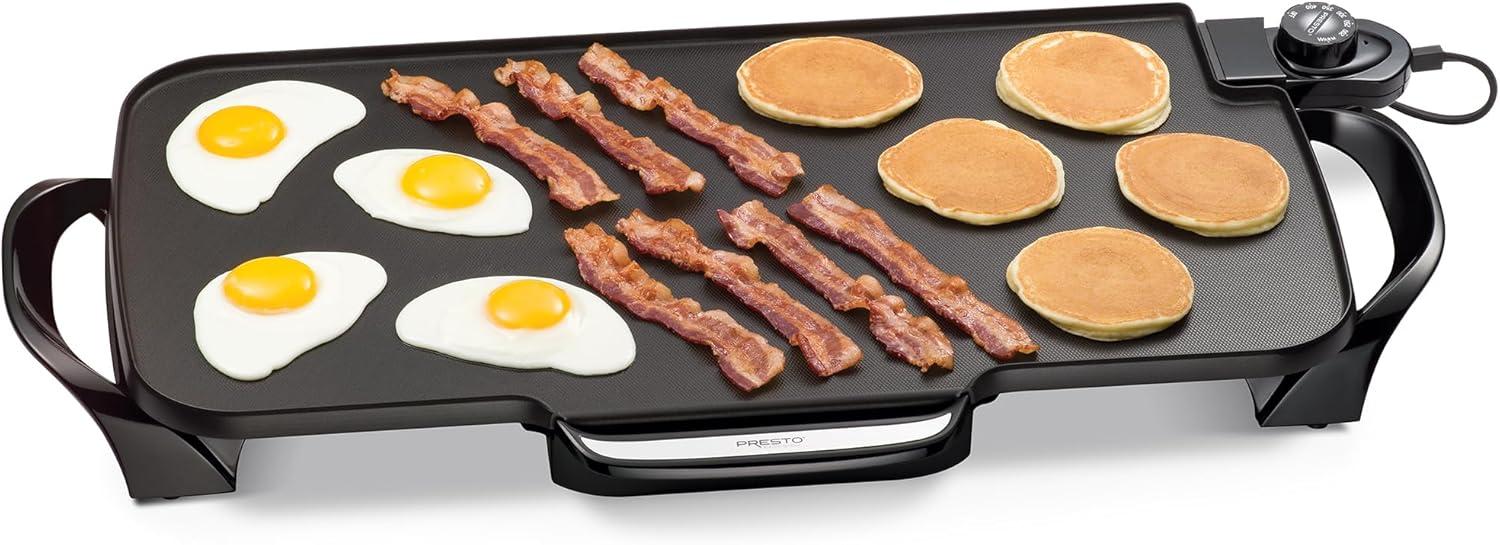 Presto 22 in Electric Griddle - Extra Large Cooking Surface, Non Stick, Fast & Even Heating