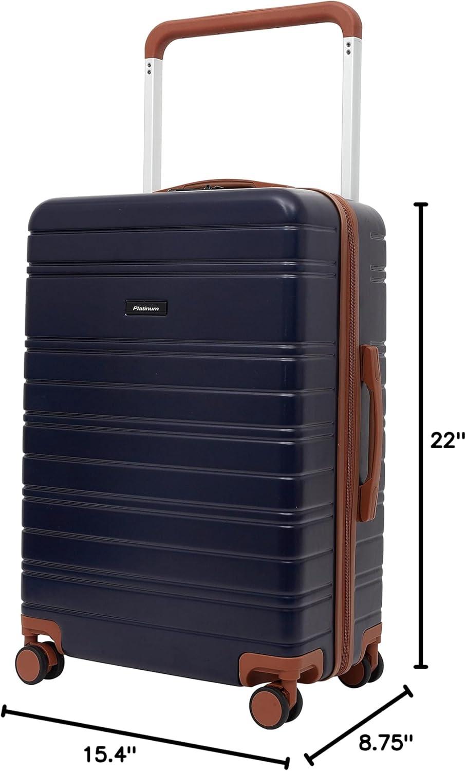 Travelers Club 2PC Navigate Luggage Set, Navy Blue, 20" Carry-On