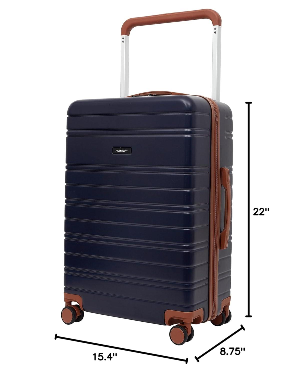 Travelers Club 2PC Navigate Luggage Set, Navy Blue, 20" Carry-On