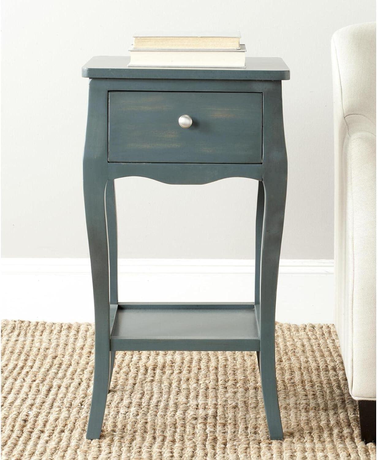 SAFAVIEH Thelma End Table With Storage Drawer Ash Grey