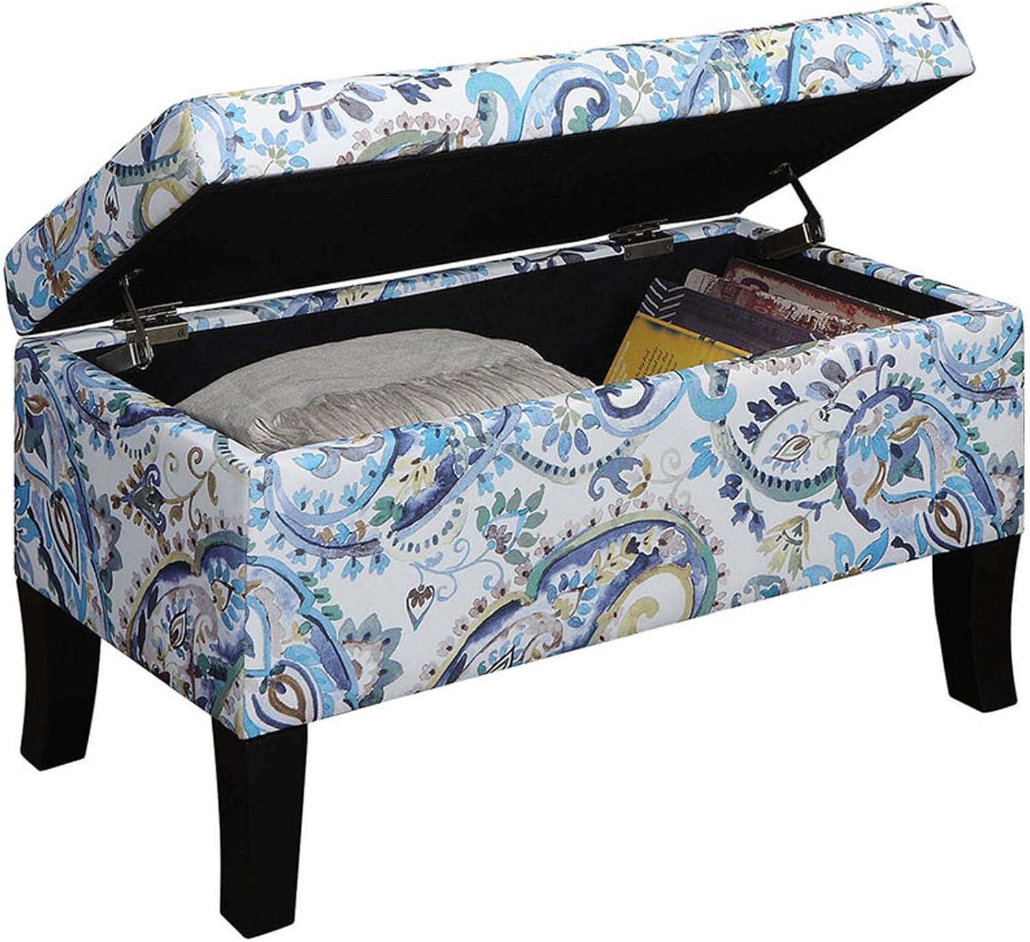 Convenience Concepts Designs4Comfort Winslow Storage Ottoman, Paisley Fabric