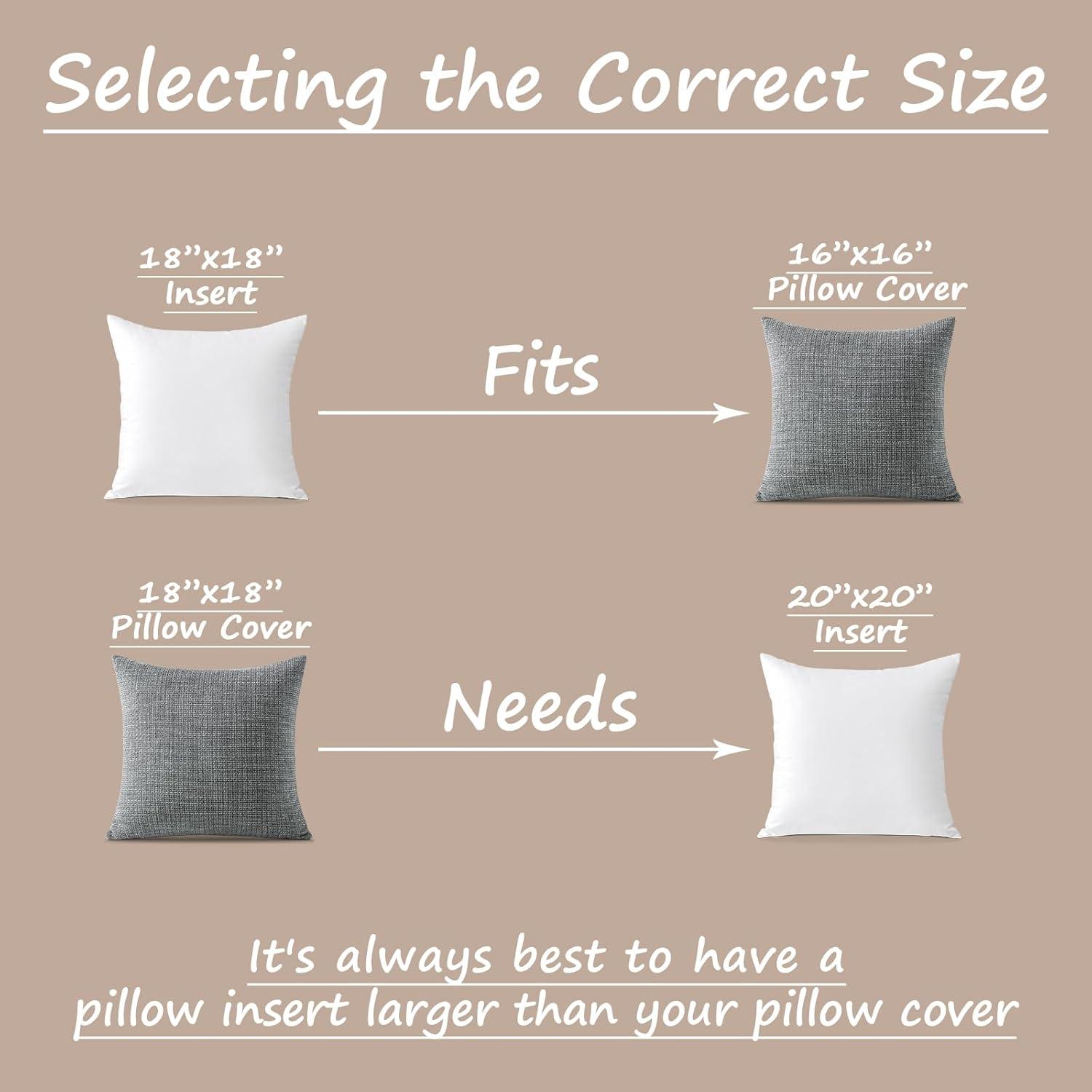 THROW PILLOW, SOFA PILLOW, OUT DOOR PILLOW, COUCH PILLOW, BEDDING PILLOW Inserts (Set of 2, White), 18x18 Inches - Lightweight Fillers for Sofa, Bed, and Home Décor (18x18 Inch (Pack of 2)