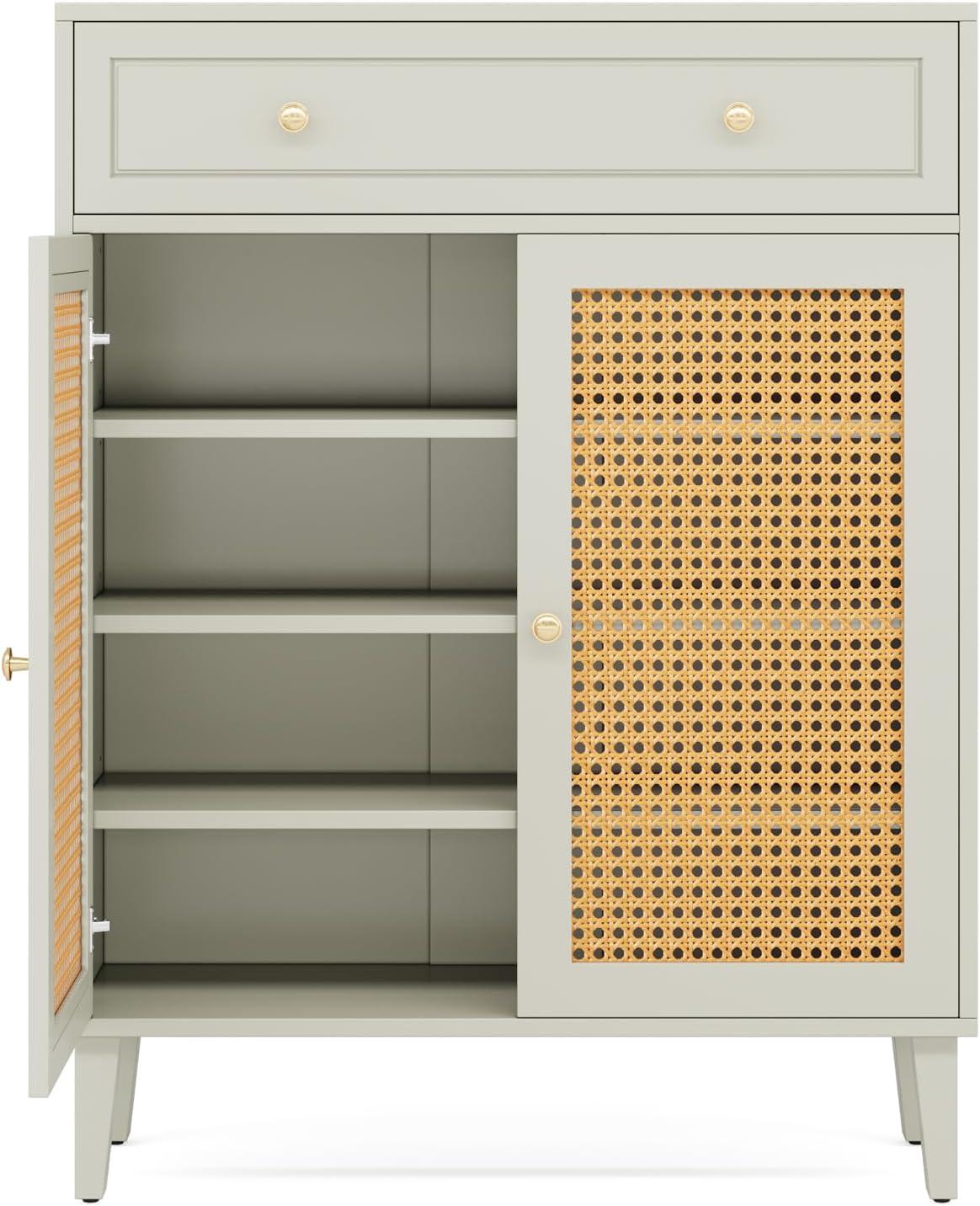 Tribesigns Modern Shoe Cabinet with Doors and Drawer