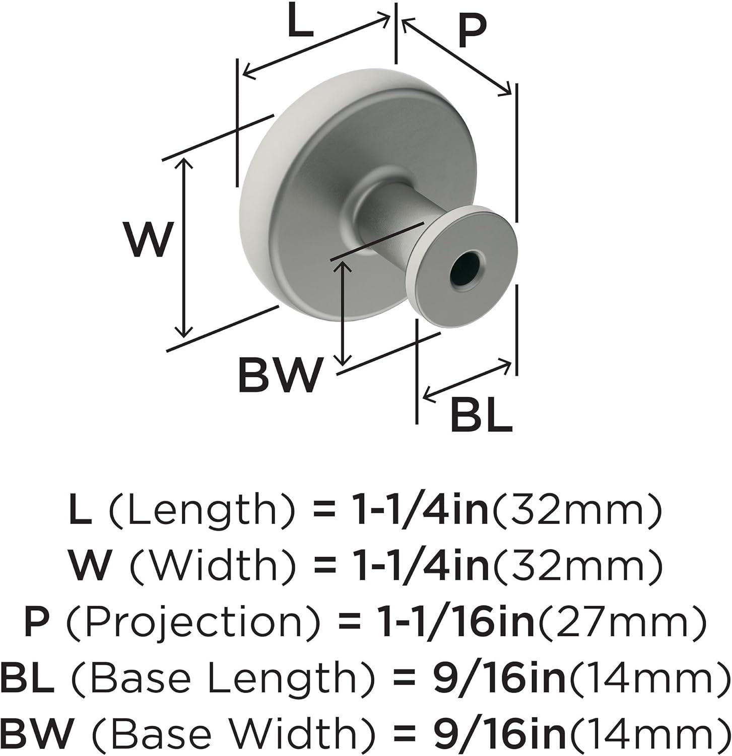 Amerock Factor Cabinet or Drawer Knob, 1-1/4 inch (32mm) Diameter