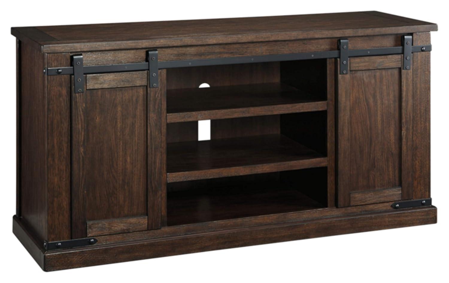 Signature Design by Ashley Budmore 70"" TV Stand in Rustic Brown