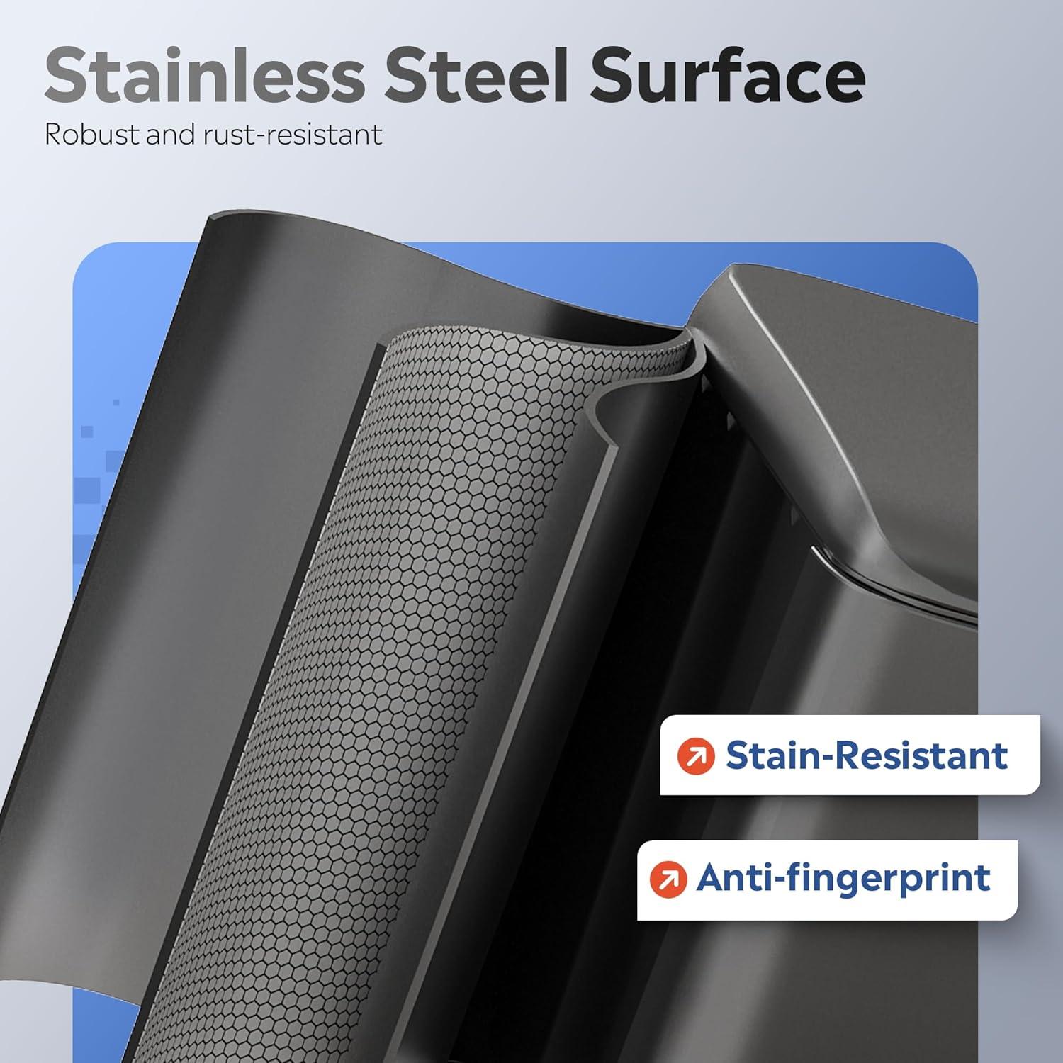 FDW Bathroom Trash Can With A Lid 1.3 Gallon  (5 L) Small Trash Bin Step Pedal Garbage Can With Removable Bucket Slim For Small Spaces For Bathroom,Bedroom,Kitchen,Office