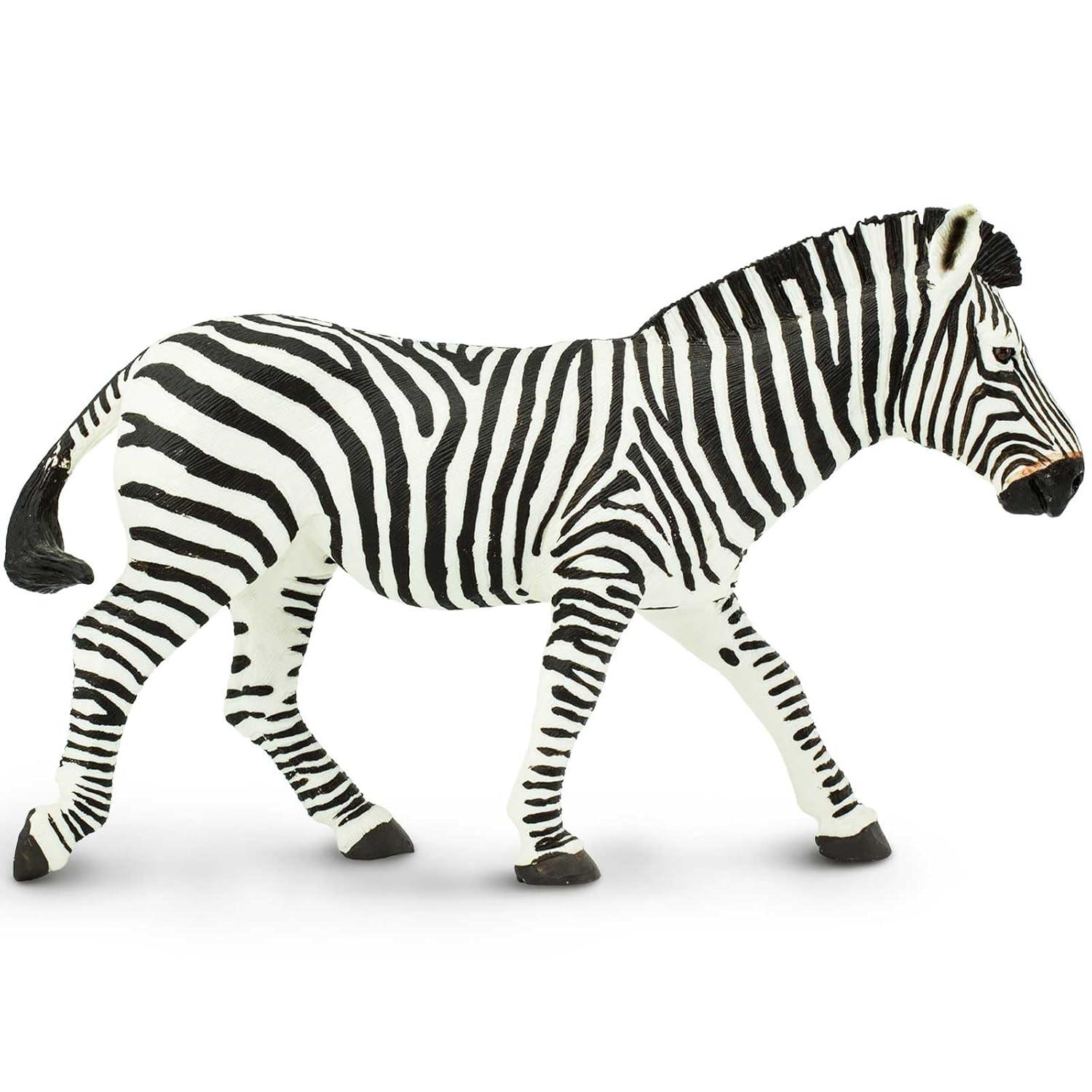 Safari Ltd. Zebra Figurine - Realistic 5.85" Figure - Educational Toy for Boys, Girls & Kids Ages 1+