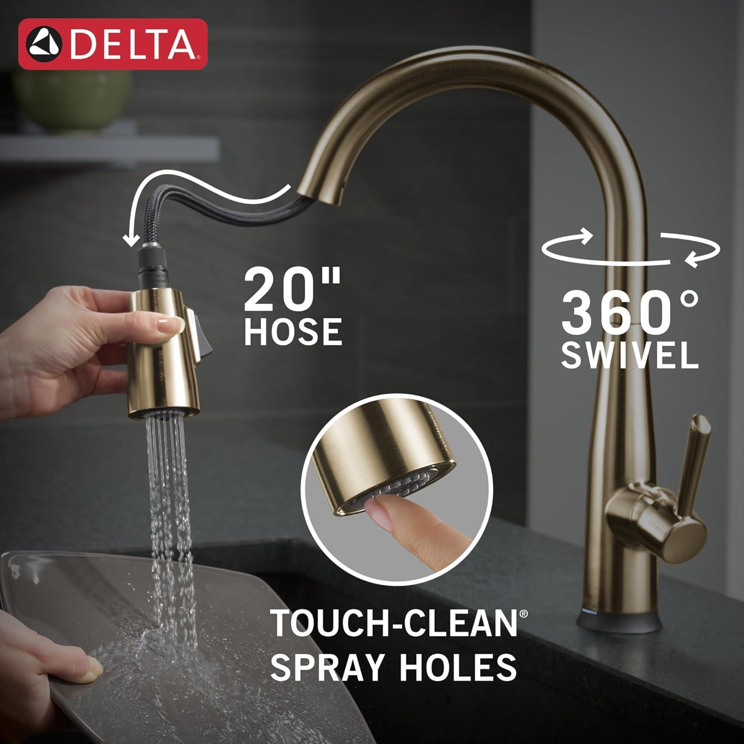 Essa Pull Down Single Handle Kitchen Faucet with MagnaTite Docking and Touch2O Technology