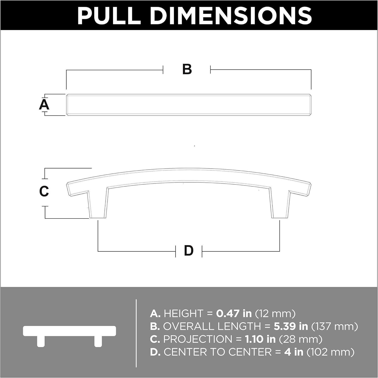 Pierce 4 in. Center Arch Pull Multipack