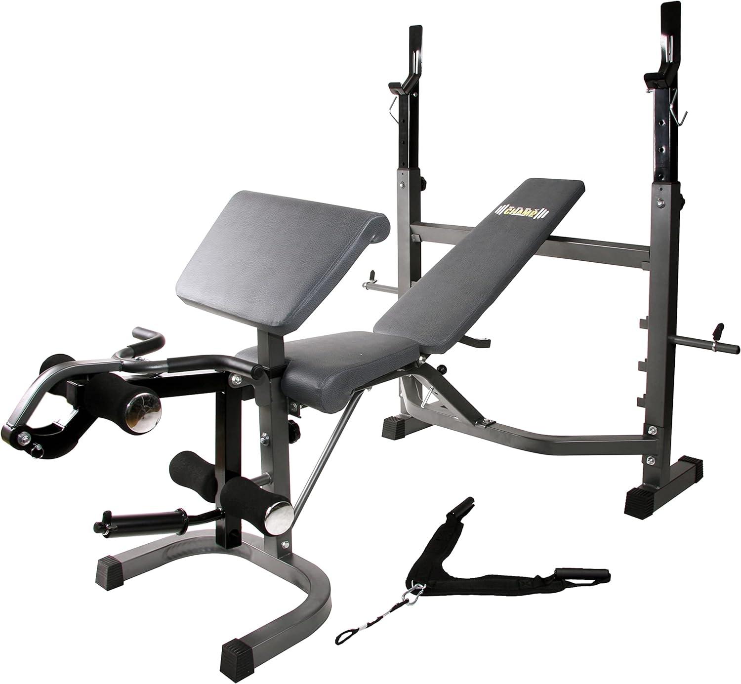 VersaFlex 76" Adjustable Steel Frame Multi-Workout Bench with Faux Leather Seat