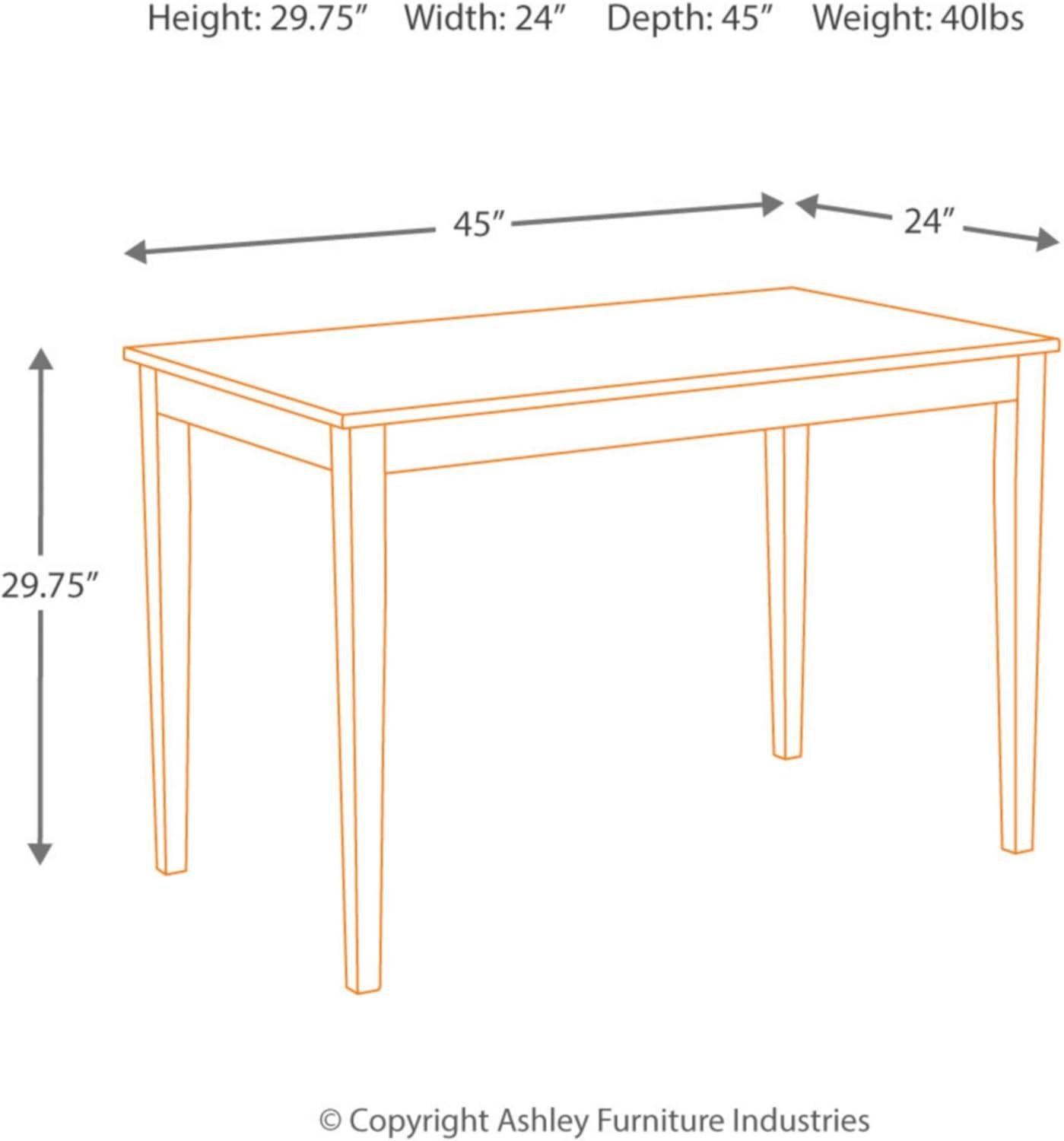 Signature Design by Ashley Contemporary Kimonte Dining Table, Dark Brown