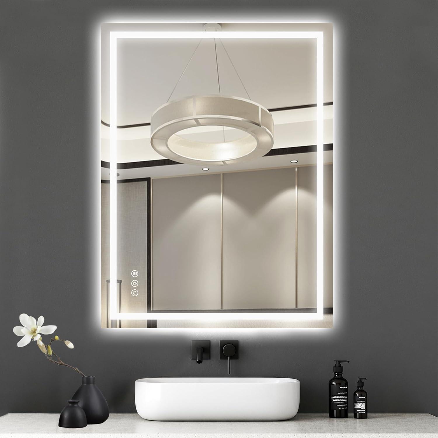 36" x 28" Frameless LED Backlit Bathroom Vanity Mirror