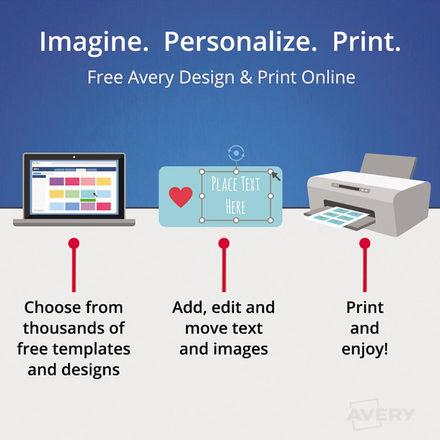 Avery Laser/Inkjet File Folder Labels 2/3" x 3 7/16" White 30/Sheet 779330