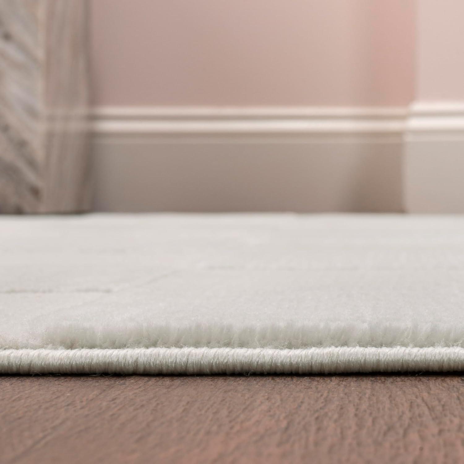 JONATHAN Y Thea Modern Geometric Checkerboard High-Low White/Cream 3 ft. x 5 ft. Area Rug