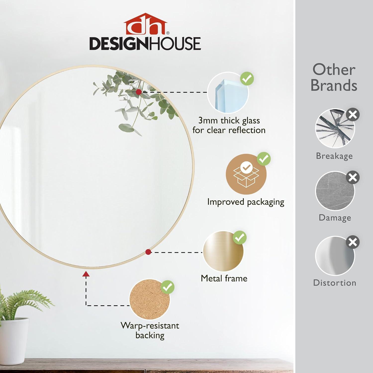 Design House Kenna 20" x 30" Round Wall Accent Mirror