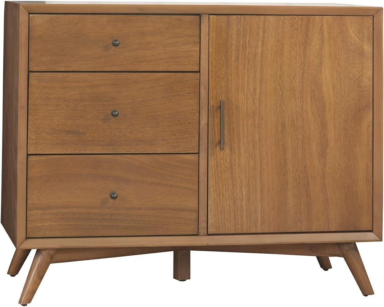 Acorn Brown 40" Mahogany Solid Wood Mid-Century Accent Cabinet