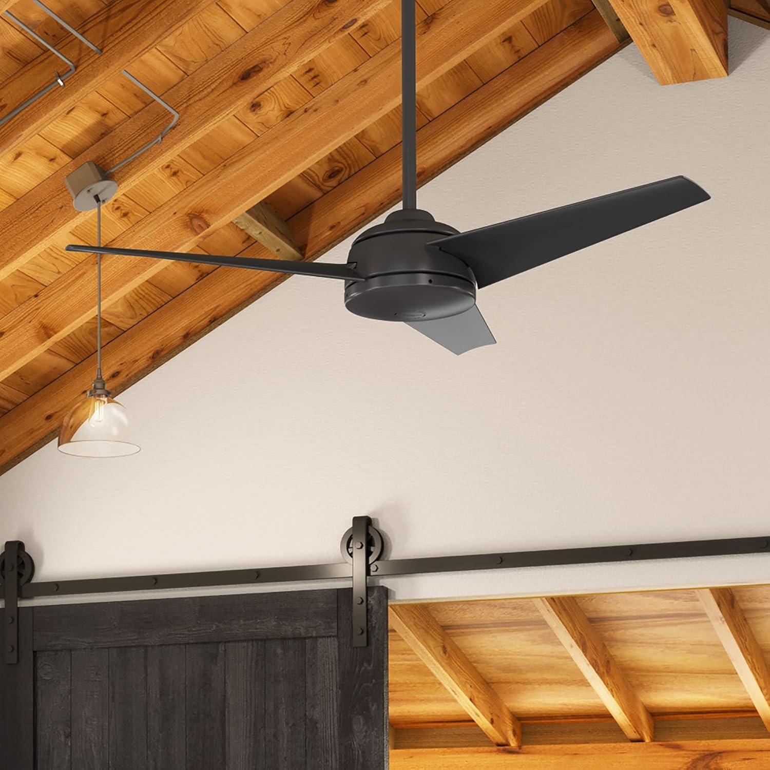 52" Trimaran 3 - Blade Outdoor Standard Ceiling Fan with Wall Control