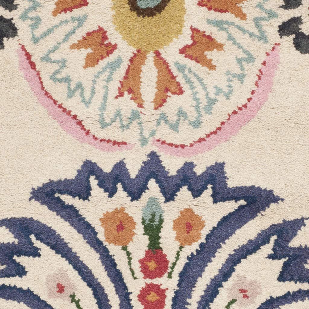 Bella BEL118 Hand Tufted Area Rug - Ivory/Teal - 4'x6' - Safavieh.