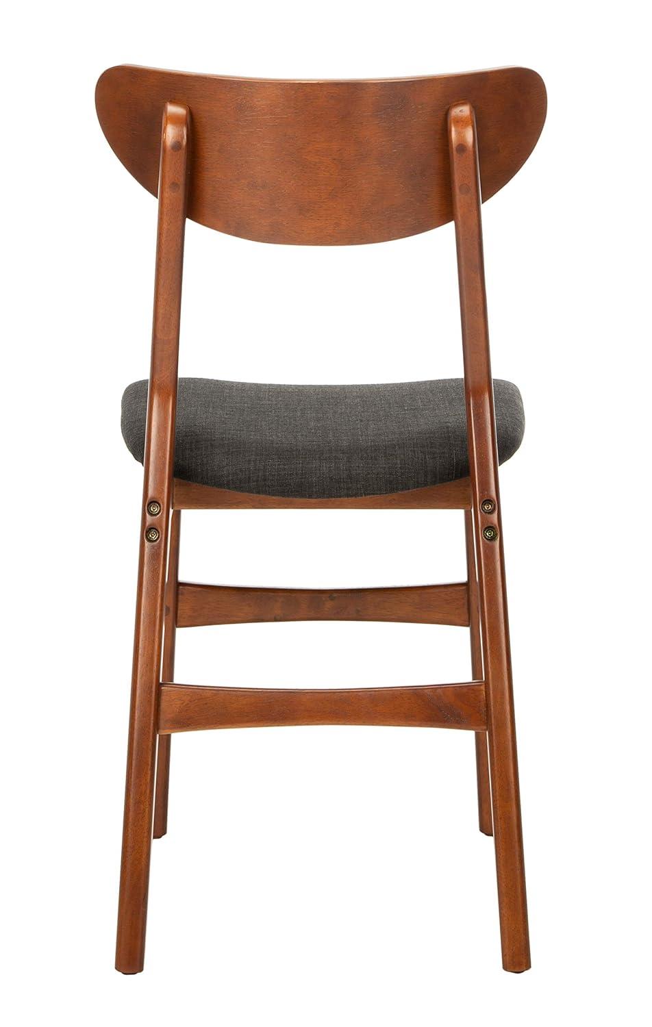 Lucca Retro Dining Chair (Set of 2) - DCH1001 - Walnut/Black - Safavieh