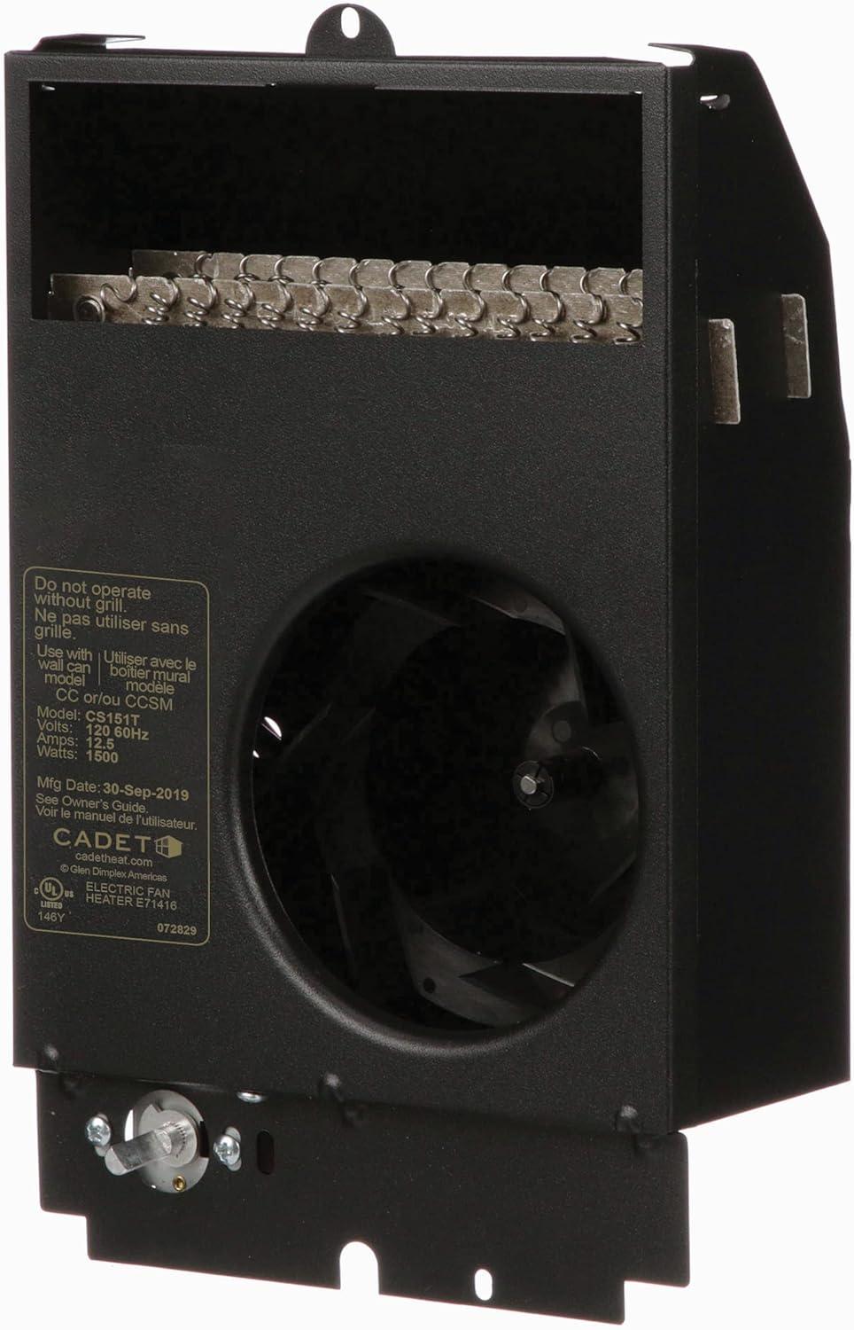 Cadet Cs151t 3415 BTU 120 Volt 1000 Watt Fan Forced Electric In-Wall Heater Assembly