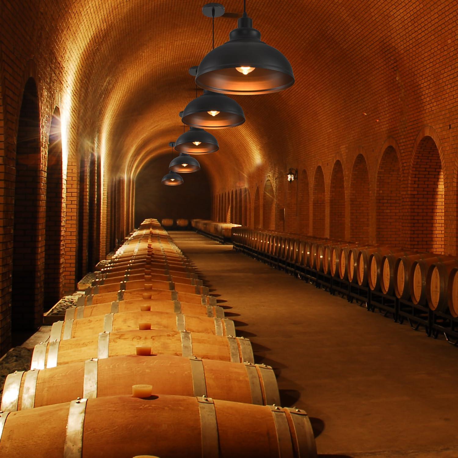 2-Pack Black Pendant Lights, 11.81'' Modern Pendant Lights Kitchen Island, Dome Large Pendant Light for Dining Room Foyer Bedroom Entryway Hallway Light Fixtures