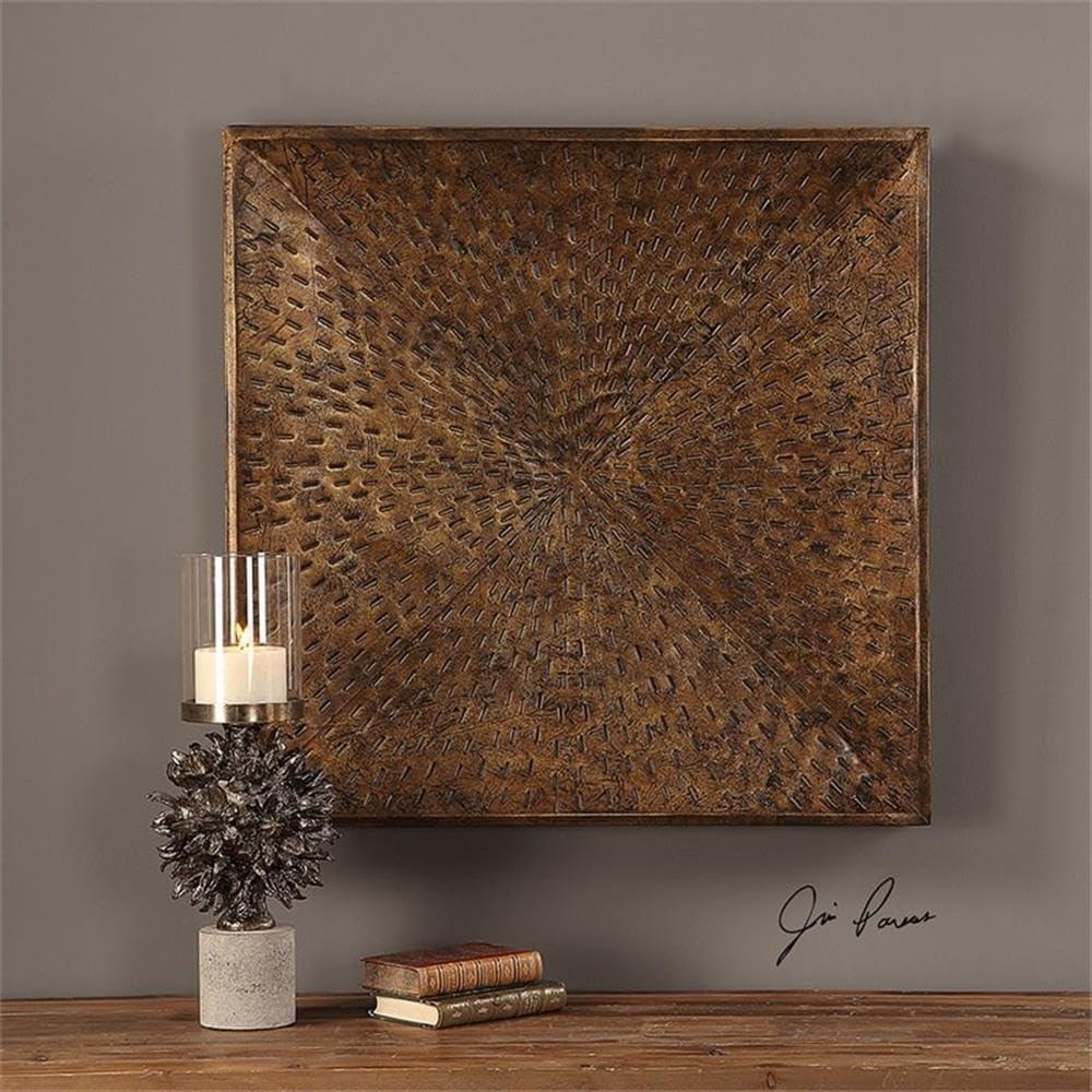 Blaise 31.5" Antiqued Bronze Textured Wall Art