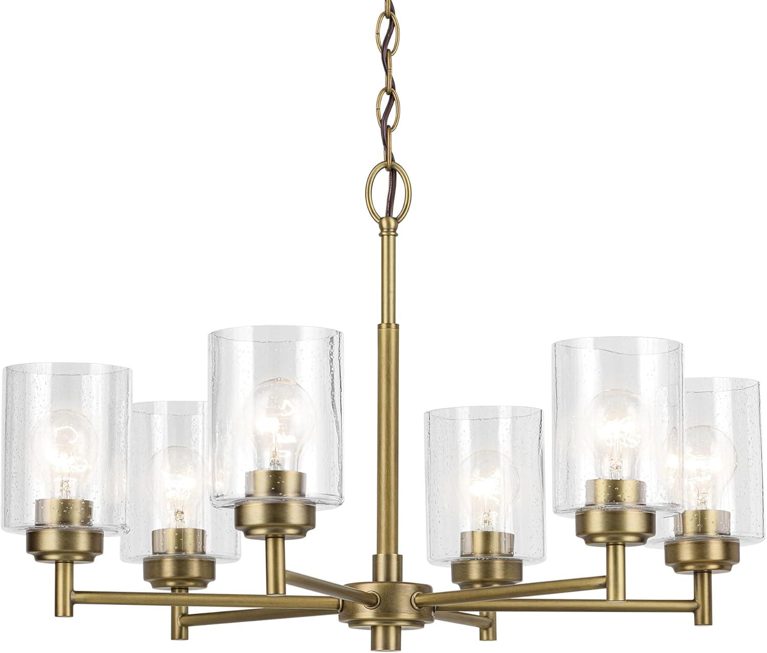 Winslow 6 - Light Steel Dimmable Round Chandelier