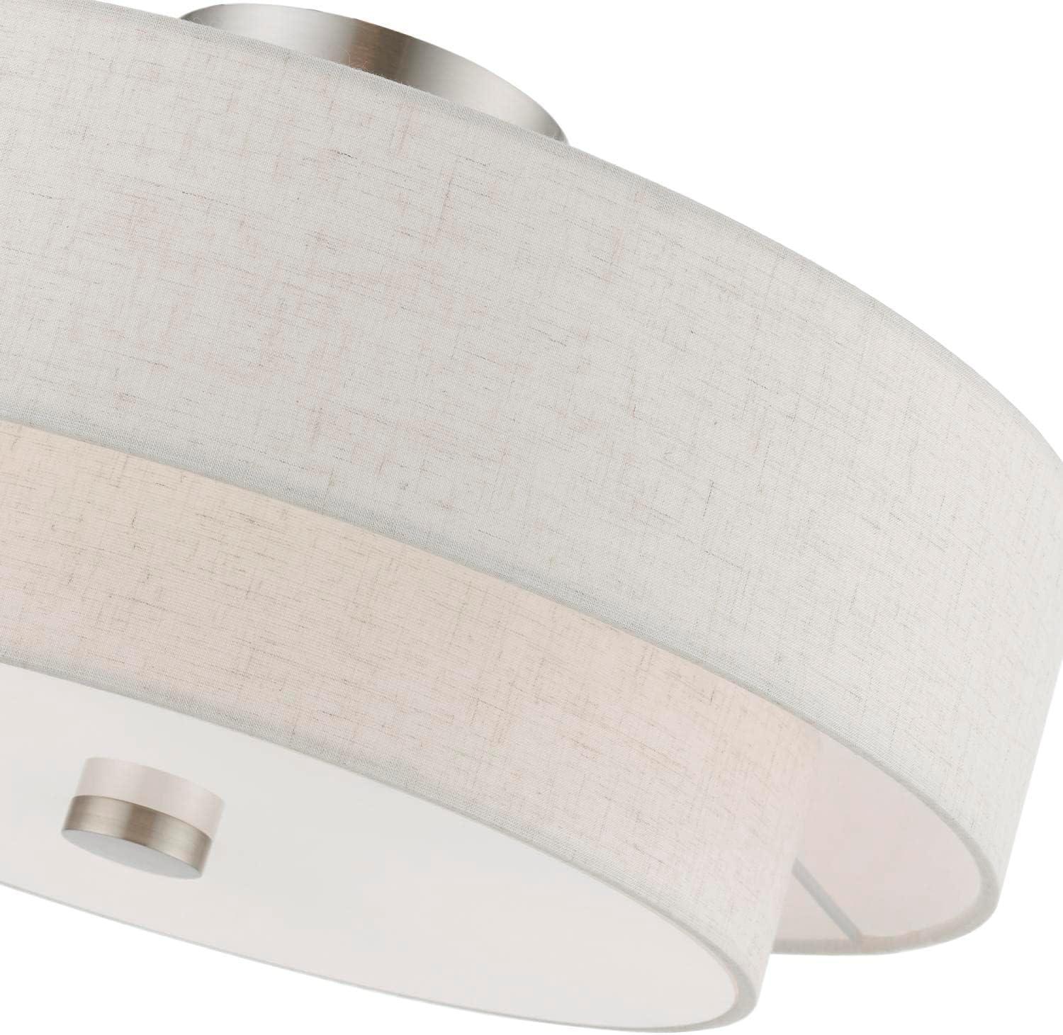 Livex Lighting Claremont 4 - Light Semi-Flush Mount in  Brushed Nickel