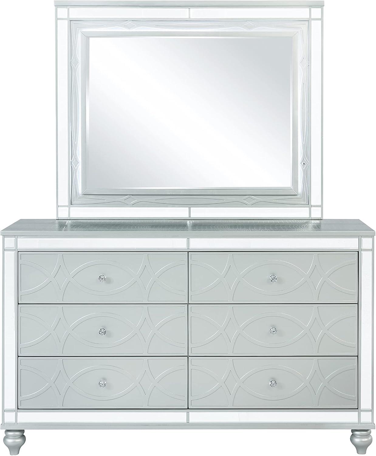 Gunnison 6-drawer Dresser Silver Metallic