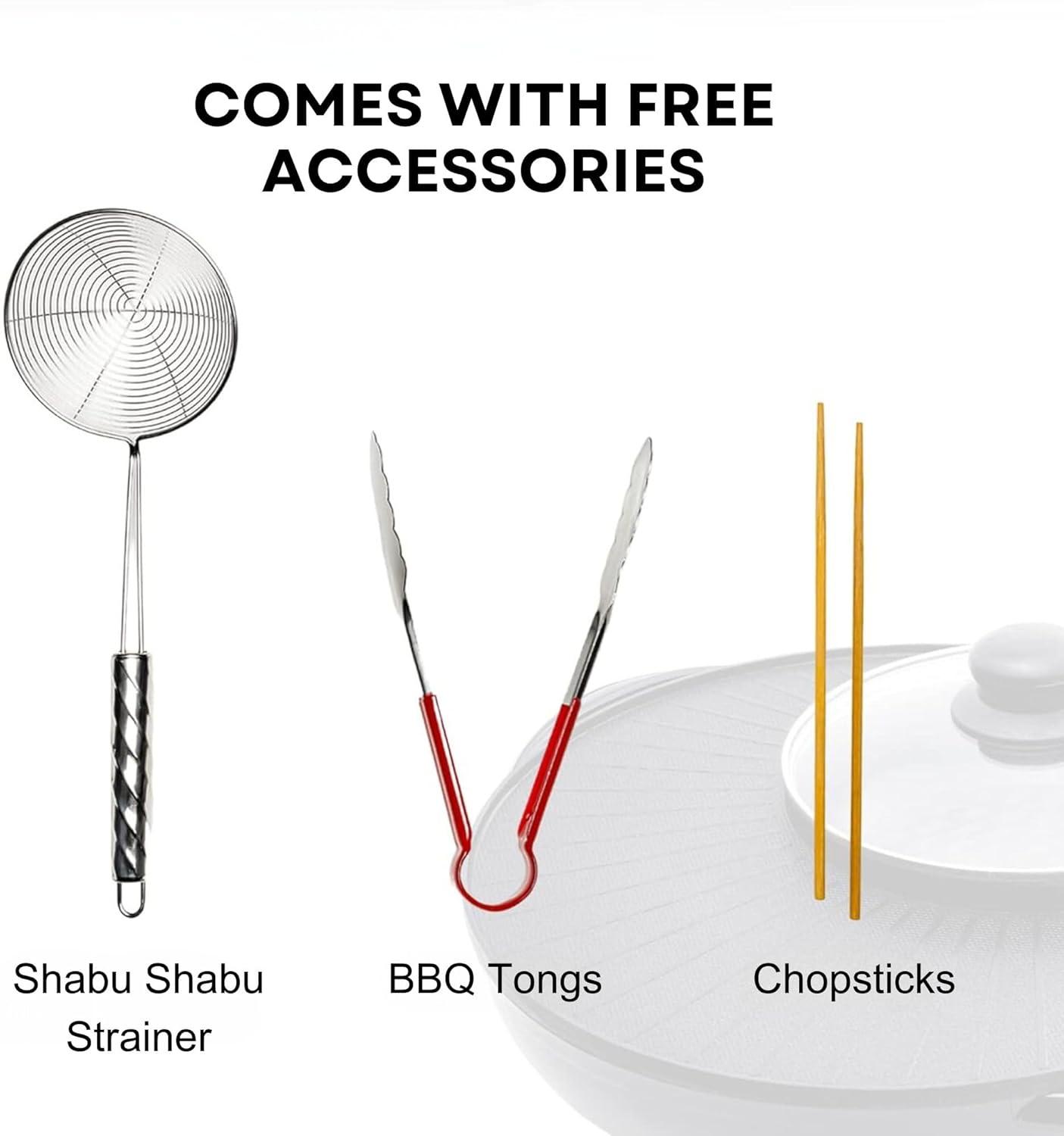 Ovente OVENTE 2-in-1 Hot Pot and Grill Combo