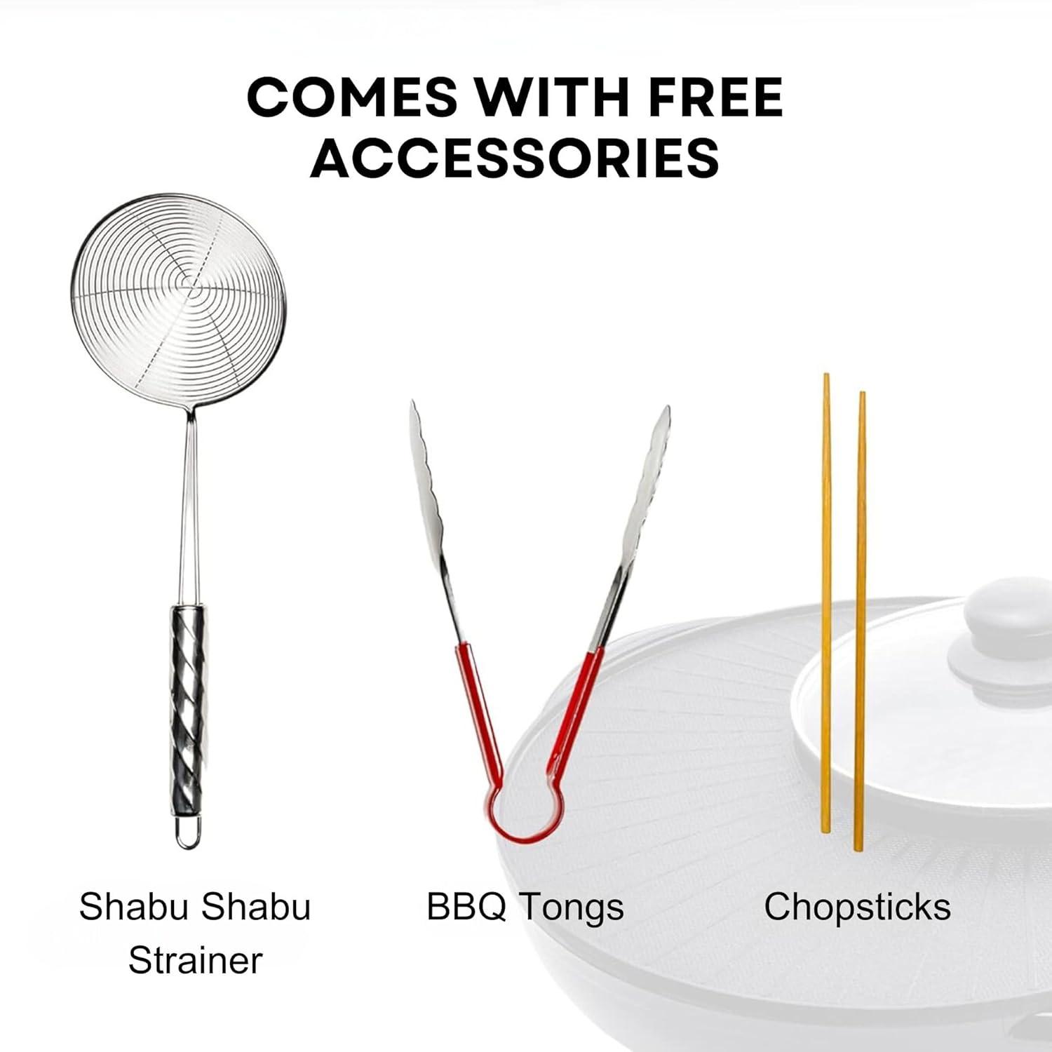 Ovente OVENTE 2-in-1 Hot Pot and Grill Combo