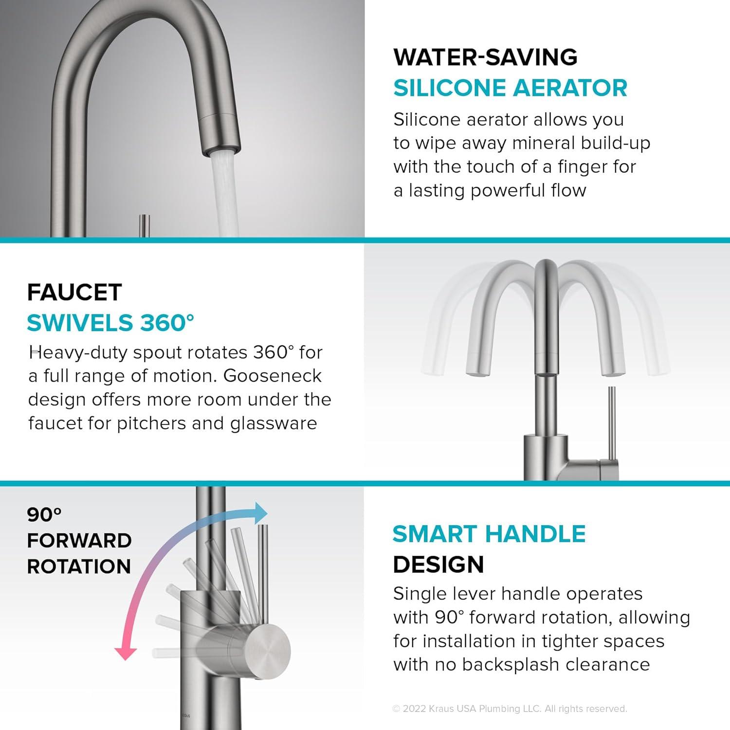 Oletto™ Single Handle Kitchen Bar Faucet