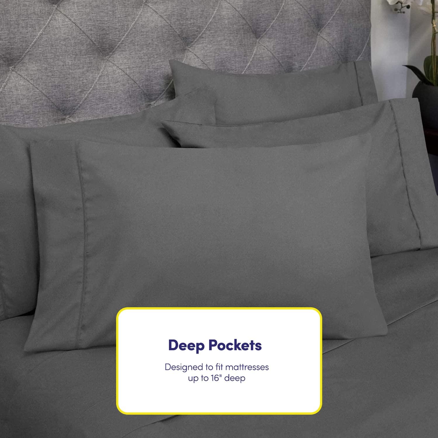 Sweet Home Collection Luxurious Soft Microfiber Sheet Set with Bonus Pillowcases