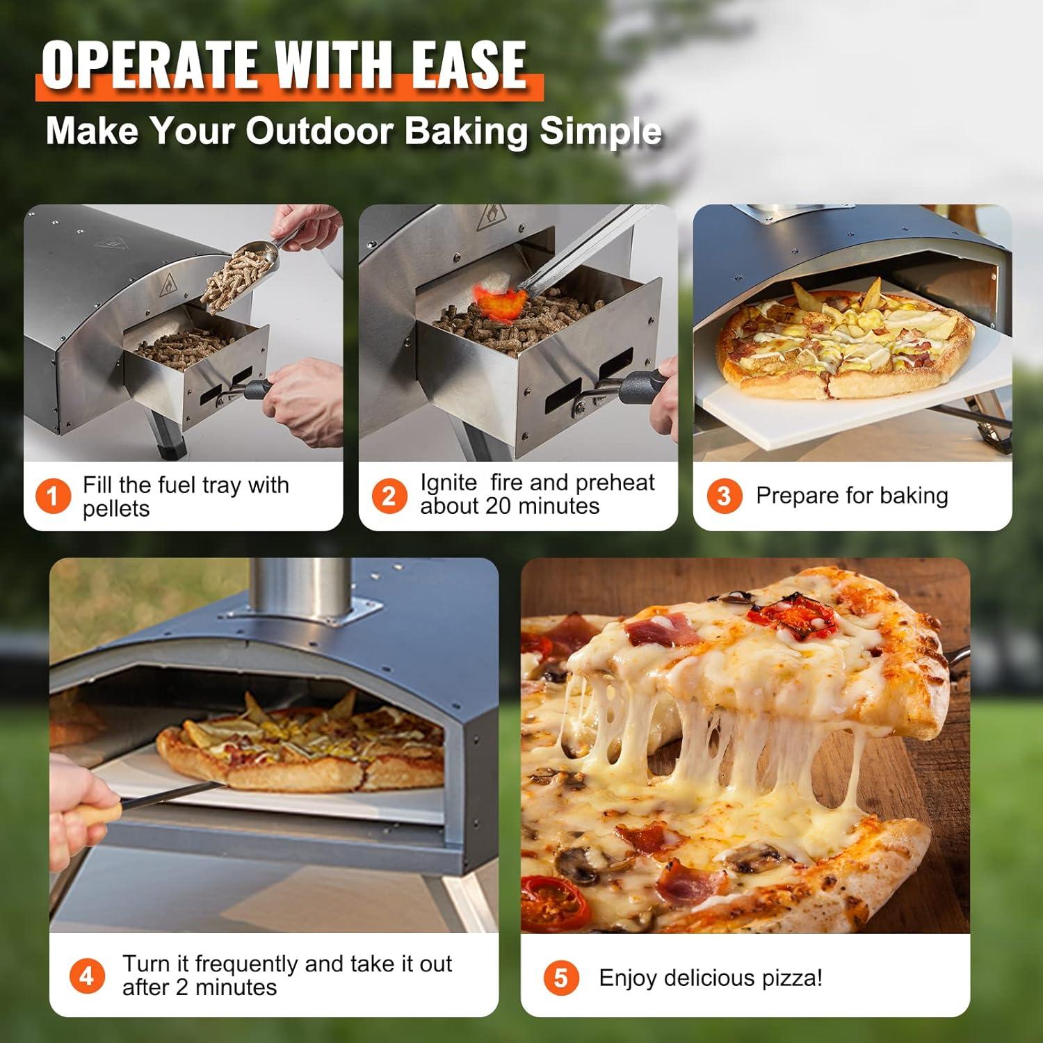 VEVOR VEVOR Stainless Steel Wood Burning Pizza Oven