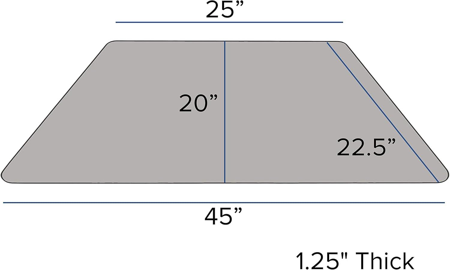 Flash Furniture 22.5''W x 45''L Trapezoid Grey HP Laminate Activity Table - Standard Height Adjustable Legs