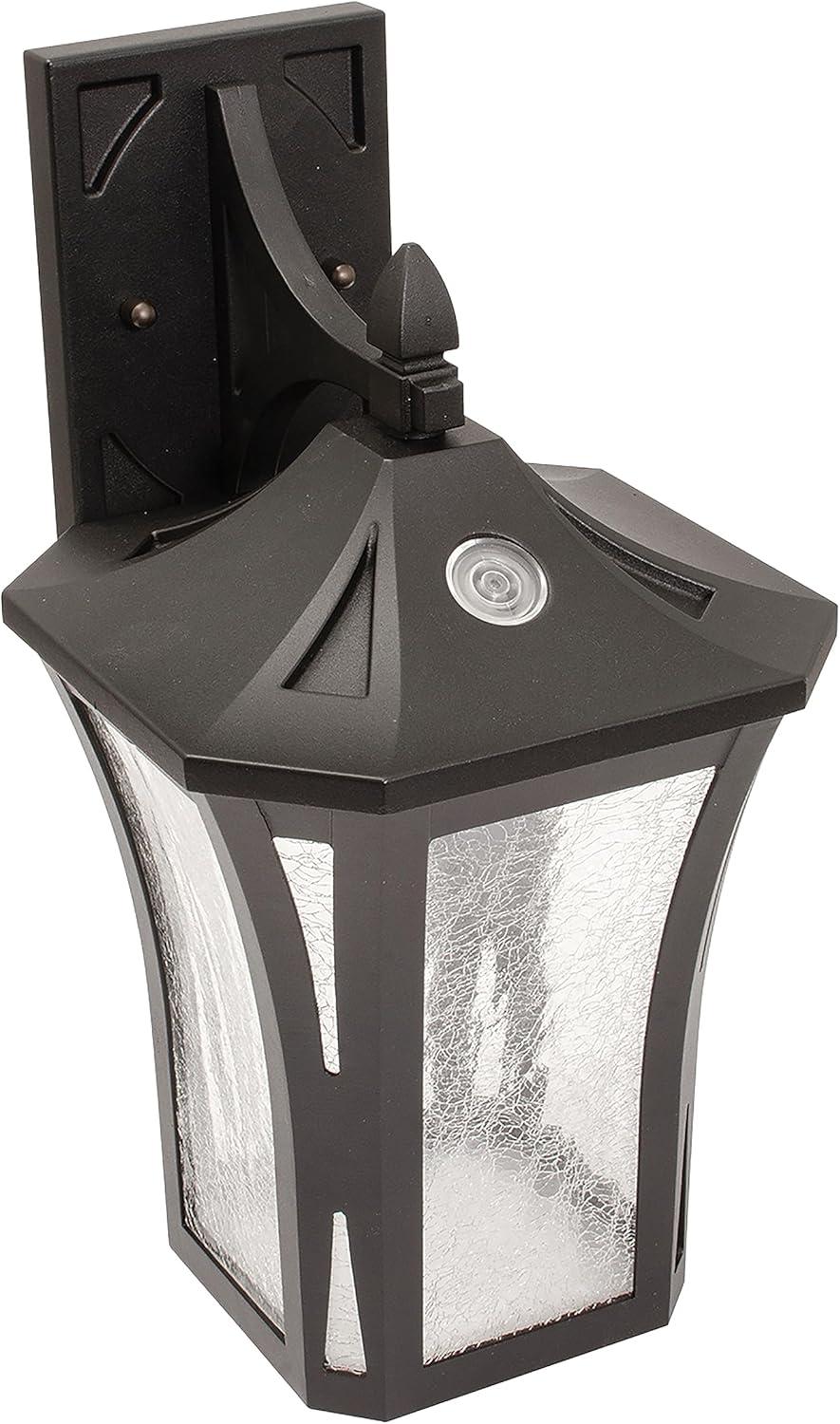 Stratford Black Aluminum and Glass LED Outdoor Wall Sconce