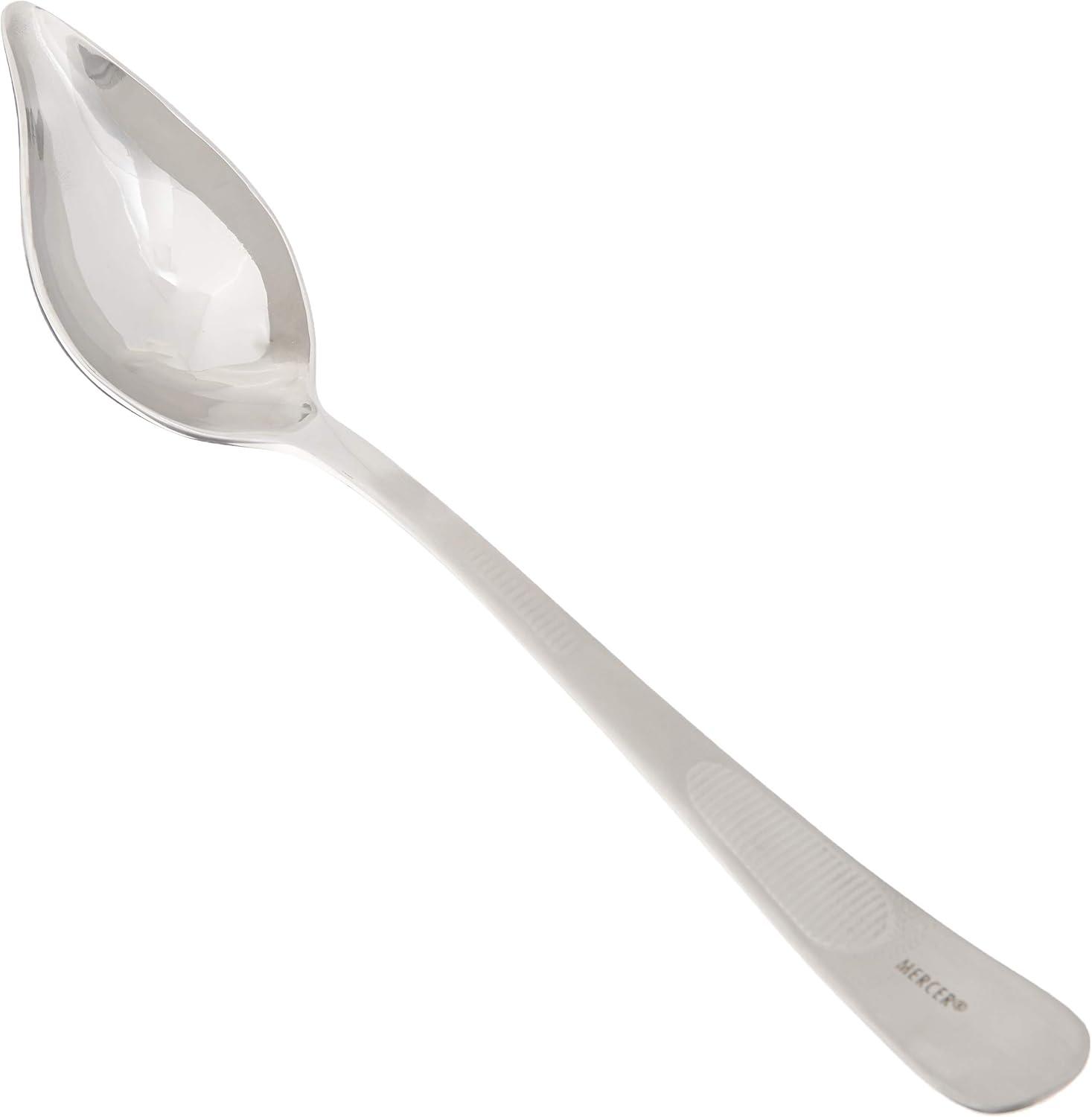 Petite Silver Stainless Steel Saucier Spoon with Spout