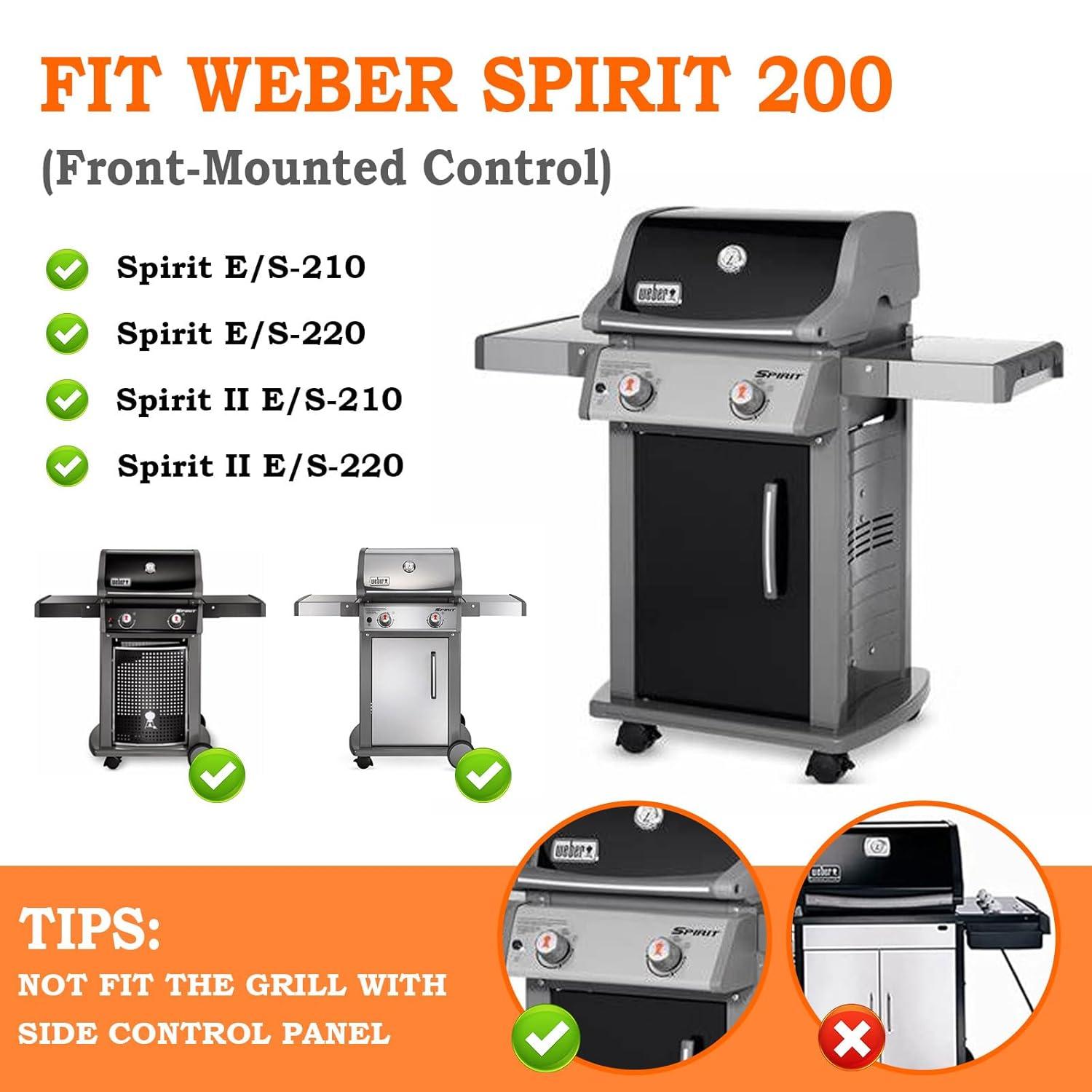 GasSaf 15.3inch Flavorizer Bar Replacement for Weber 7635, Spirit 200 Series, Spirit E-210, S-210, E-220, S-220 with Front Controls Panel, 3-Pack Stainless Steel Flavor Bar(15.3"x3.5"x2.5")