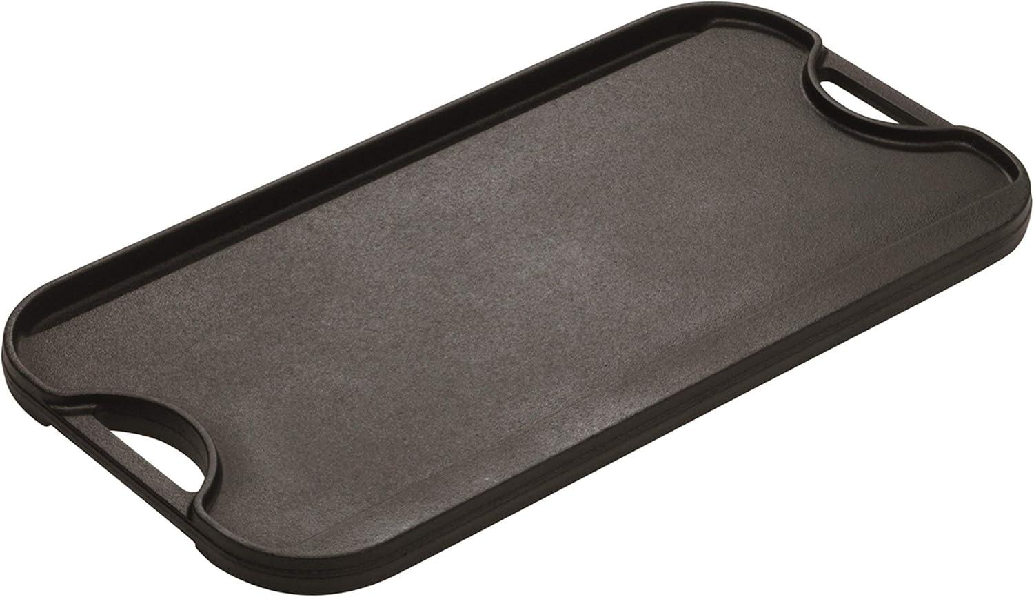 Lodge Black Cast Iron Reversible Grill Griddle, 20 x 10.44 inch