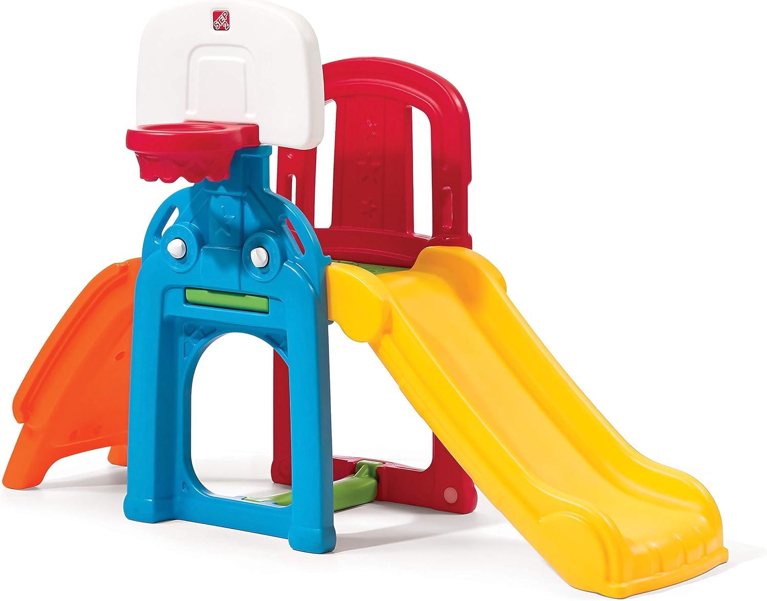 Multicolor Plastic Indoor Climber with Slide and Sports Features