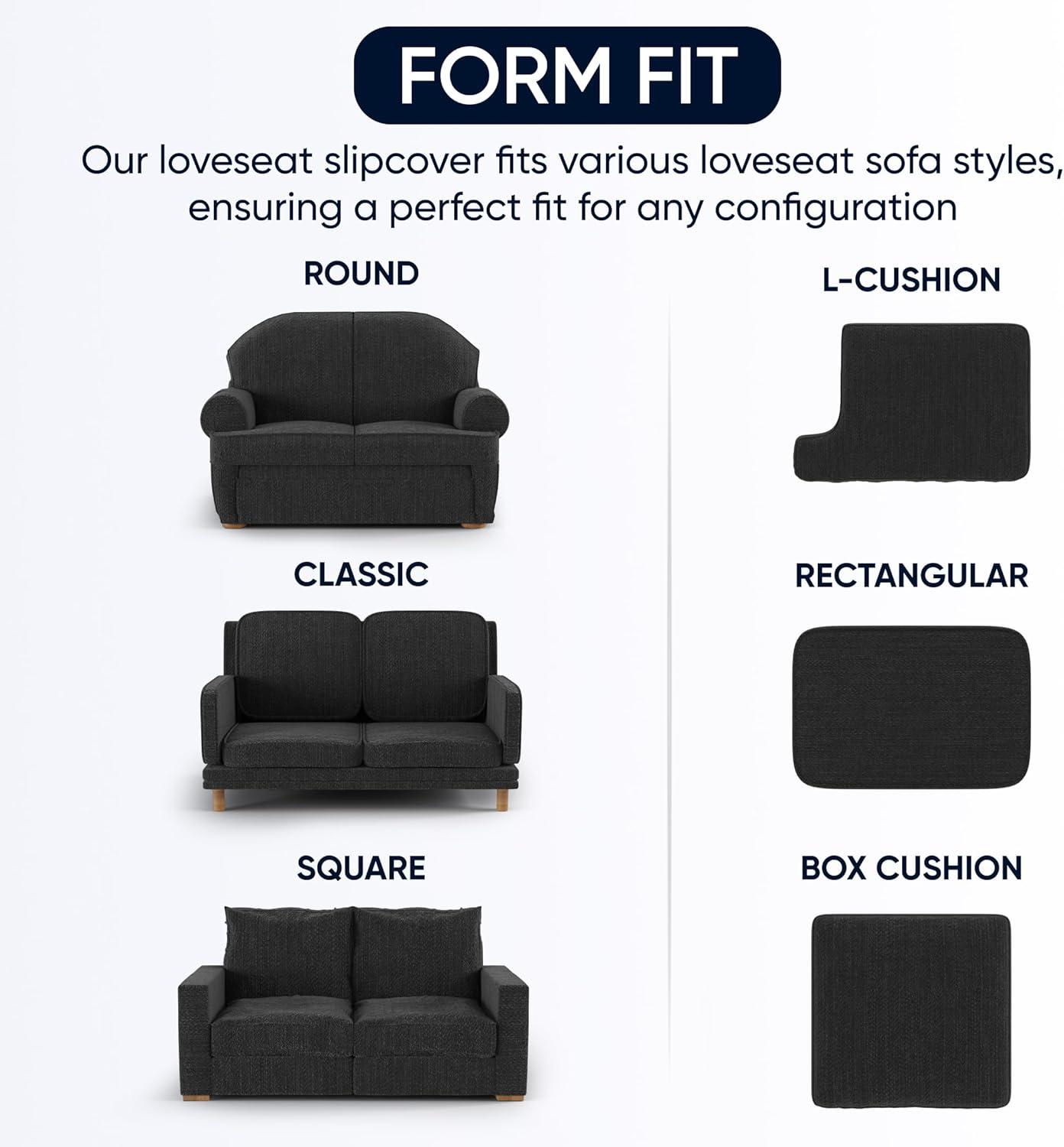 Stretchy Slipcover for Loveseat Sofa - Italian Style & Premium Quality - Mille Righe Collection