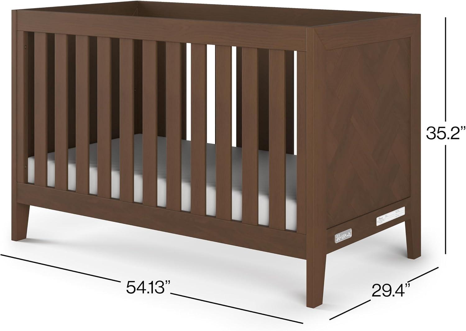 Child Craft Kieran Crib and Dresser Nursery Set, 2-Piece, Includes 3-in-1 Convertible Crib and 3-Drawer Dresser, Grows with Your Baby (Toasted Chestnut)