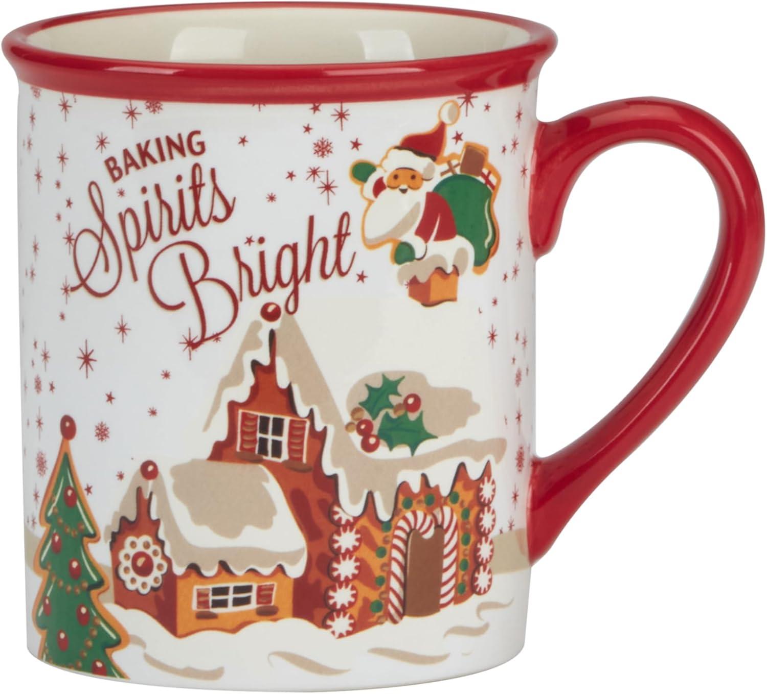 Santa's Retro Christmas Set if 4 Mugs 18 oz