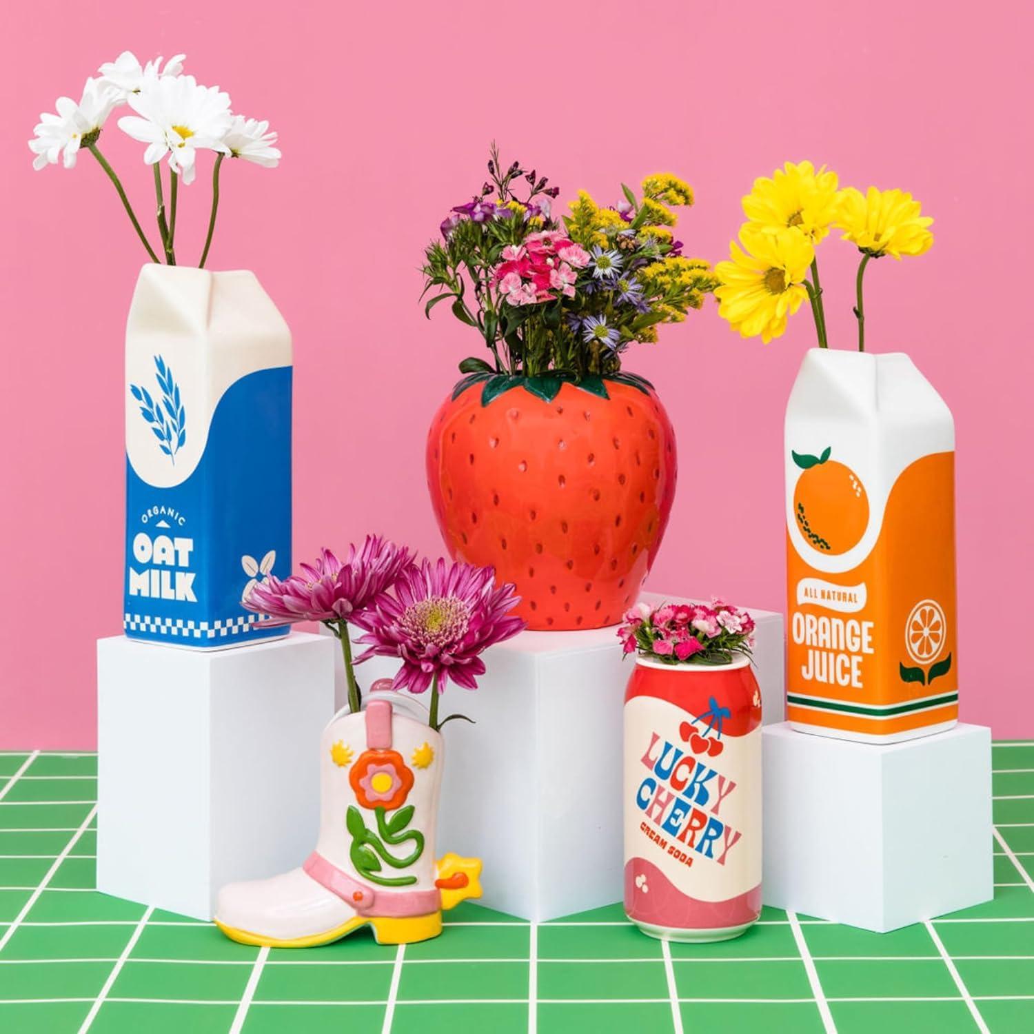 ban.do Rise and Shine Vase, Orange Juice