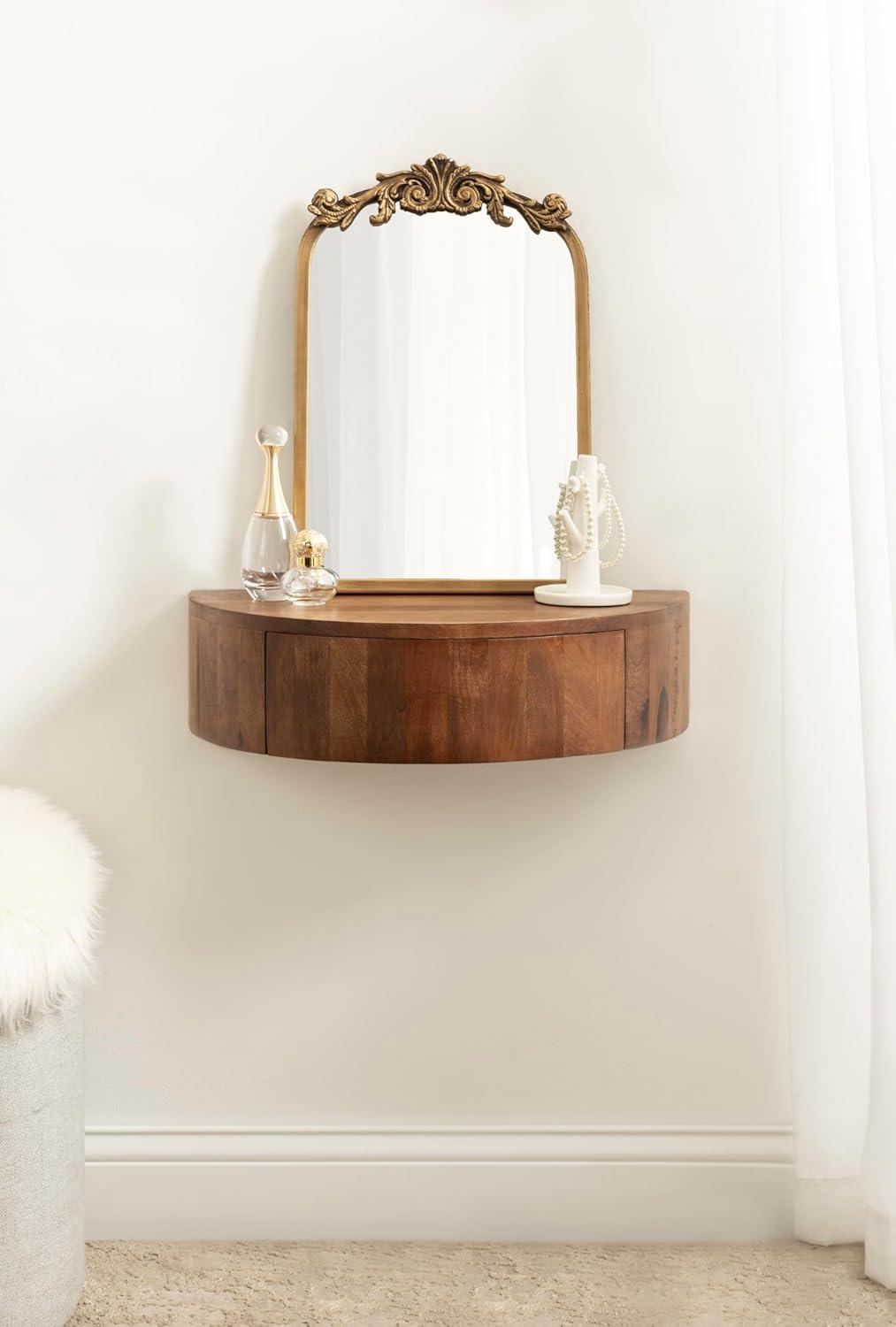 Kate & Laurel All Things Decor 20"x11"x6" Reid Floating Wood Shelf Walnut Brown