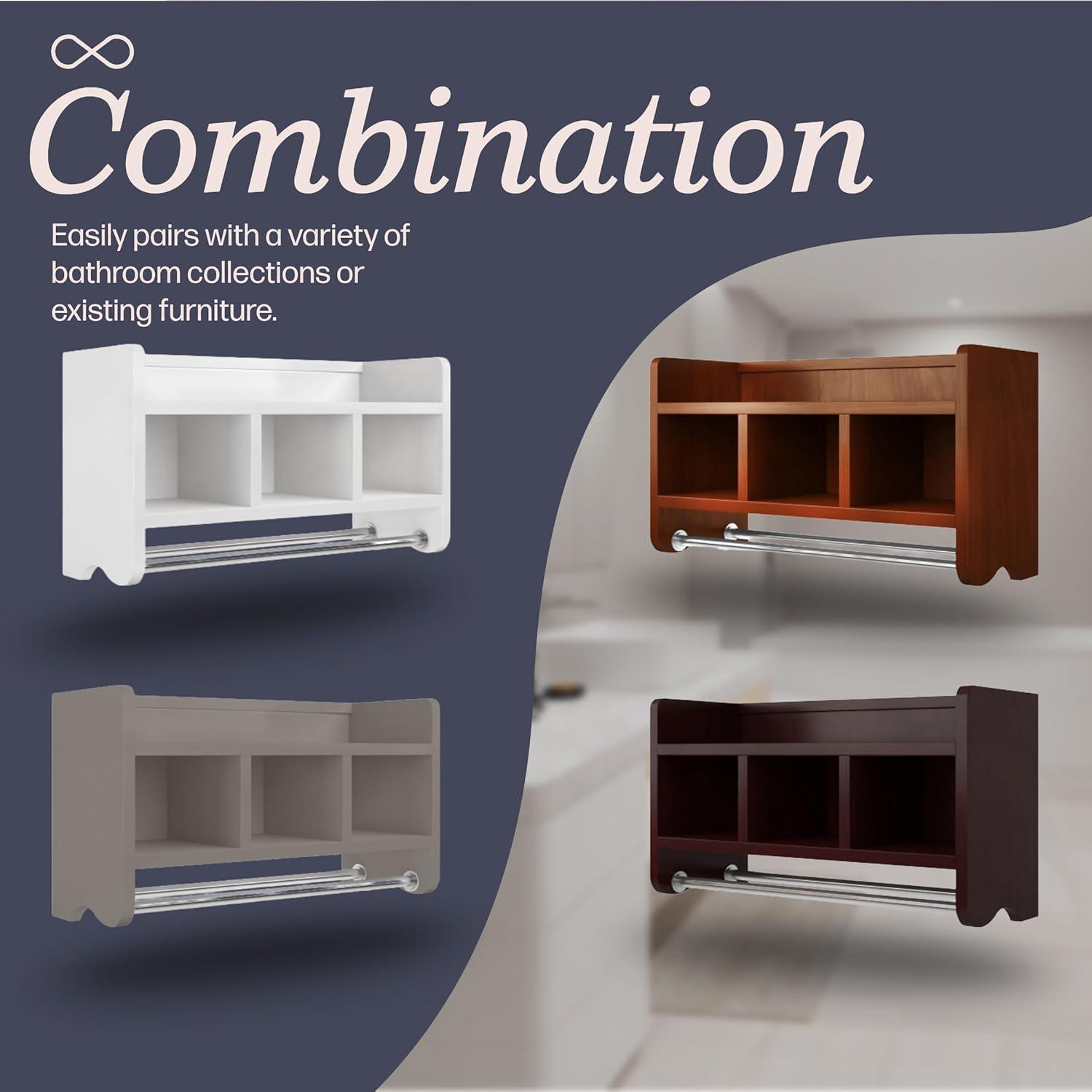 Lark Manor™ Alaterre Furniture Williamsburg Bathroom Vanity 2-Piece Set - 36 Inch Vanity and Bathroom Mirror - Solid Wood Sink Cabinet Set