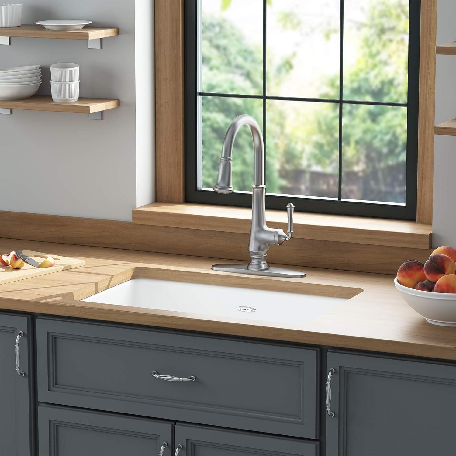 Delancey 30'' White Cast Iron Drop-In Farmhouse Sink