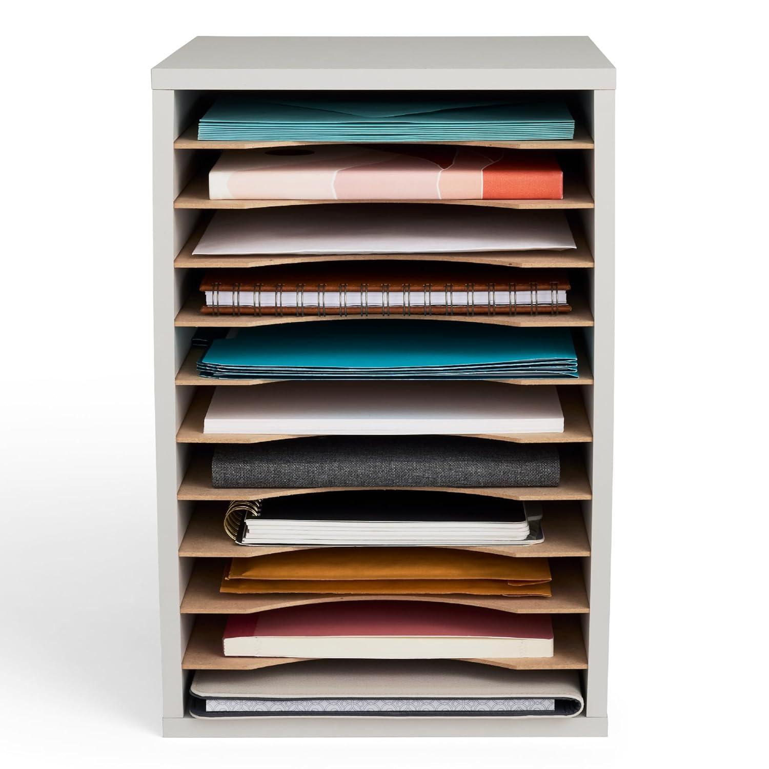 Safco Products Company Literature Desktop Organizer With 11 Compartments