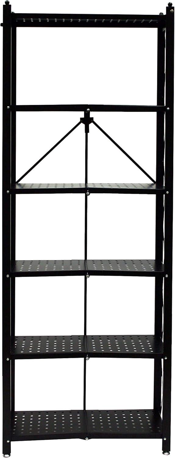 Origami Foldable 6-Shelf Classic Stamped Steel Bookcase