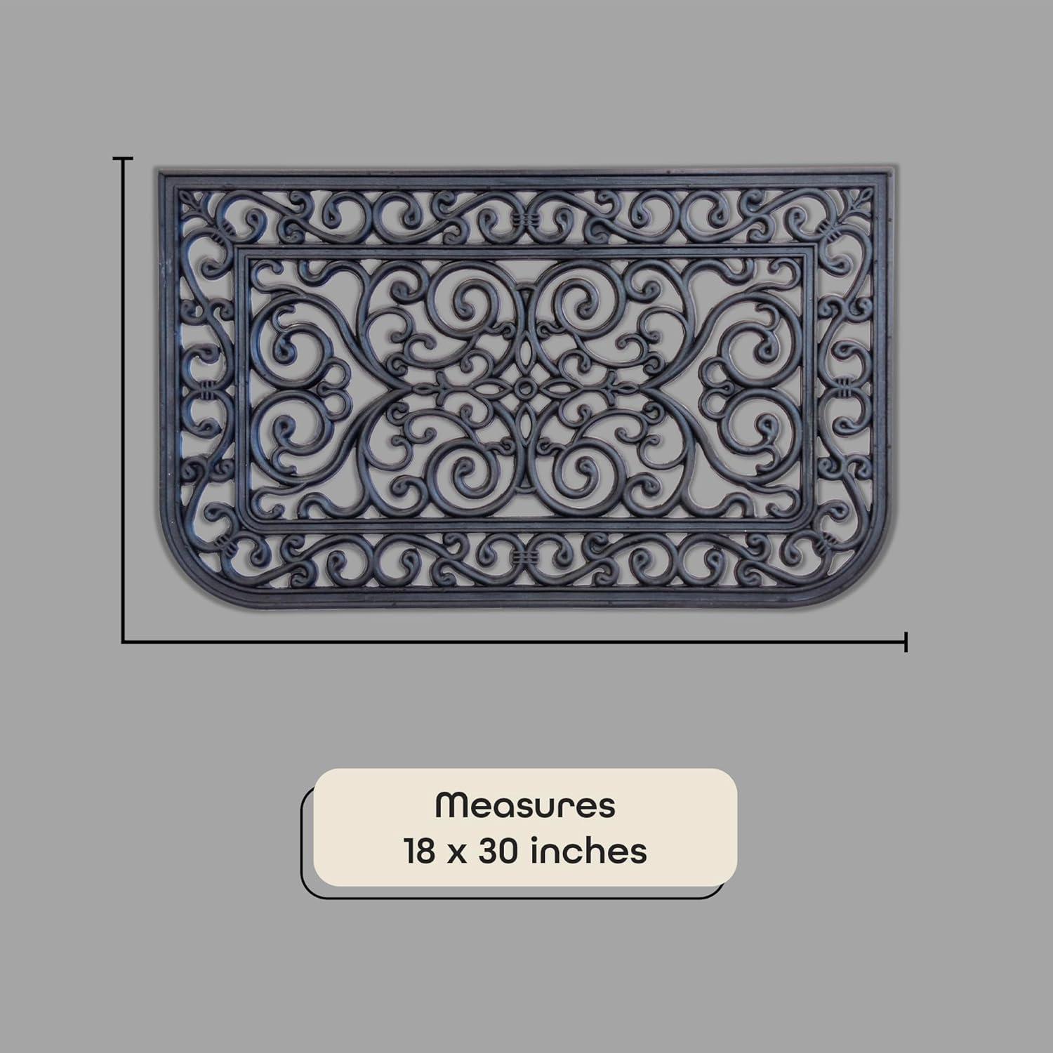 Achim Wrought Iron Rubber Mat 18x30 - Tuscany